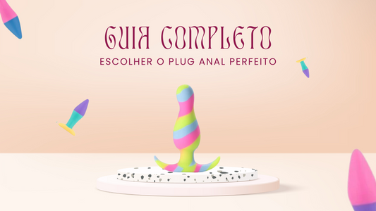 Plug anal multicolorido de silicone com base ergonômica, ideal para iniciantes. Design vibrante para segurança, conforto e prazer na estimulação anal.