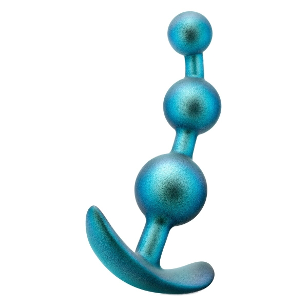 Plug anal de 11,4 cm com barras progressivas, tecnologia StayPut™ e acabamento UltraSilk™ na cor Neptuno Teal.