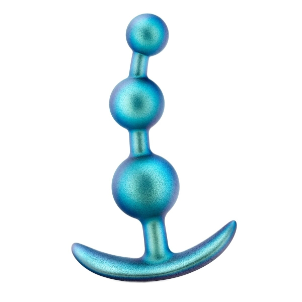 Plug anal de 11,4 cm com barras progressivas, tecnologia StayPut™ e acabamento UltraSilk™ na cor Neptuno Teal.