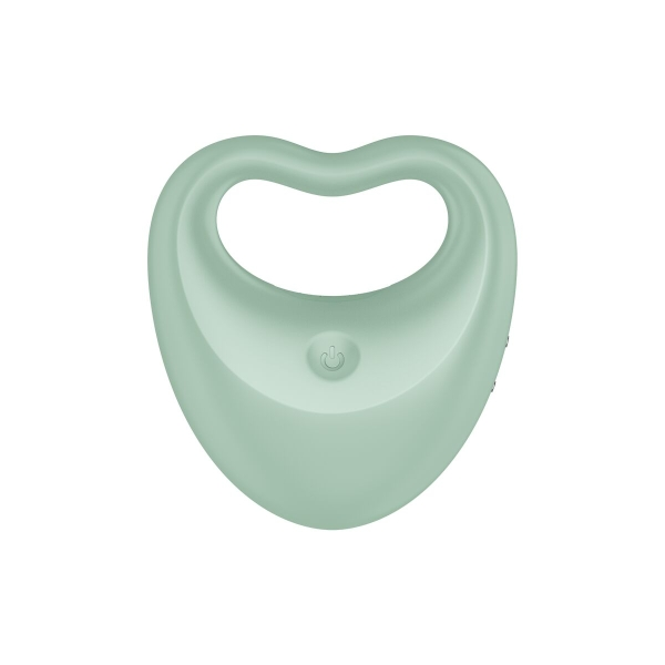 Satisfyer Perfect Pair 3, vibrador 2 em 1 em forma de coração com funções de vibrador de dedo e anel peniano, fabricado em silicone médico seguro para o corpo.