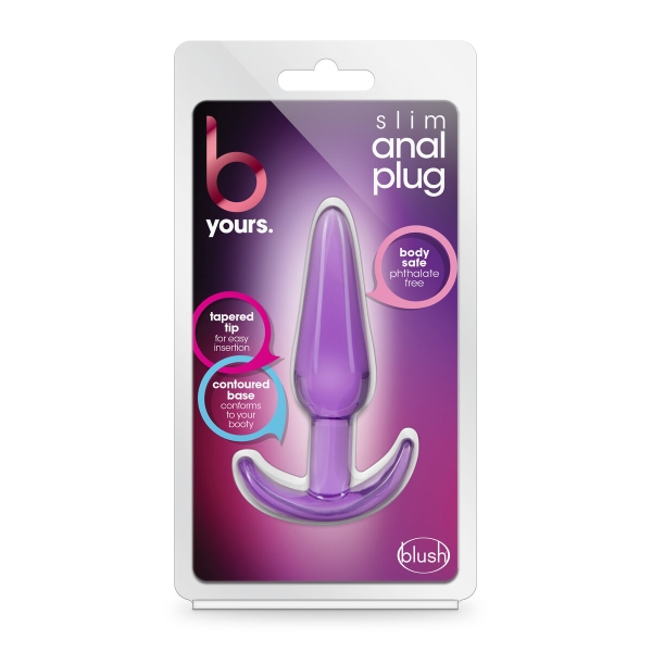 B Yours Slim Anal Plug com design cónico, base ergonómica e material TPE macio e seguro para o corpo.