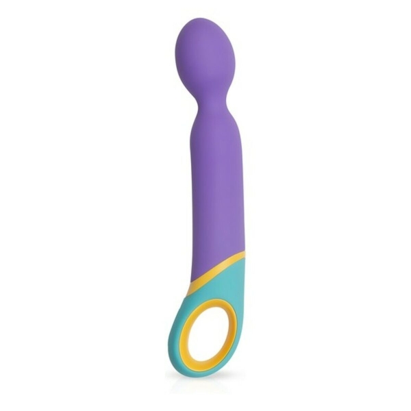 Vibrador Base em silicone com cabeça flexível, ideal para estimulação e massagens, disponível em várias cores vibrantes.