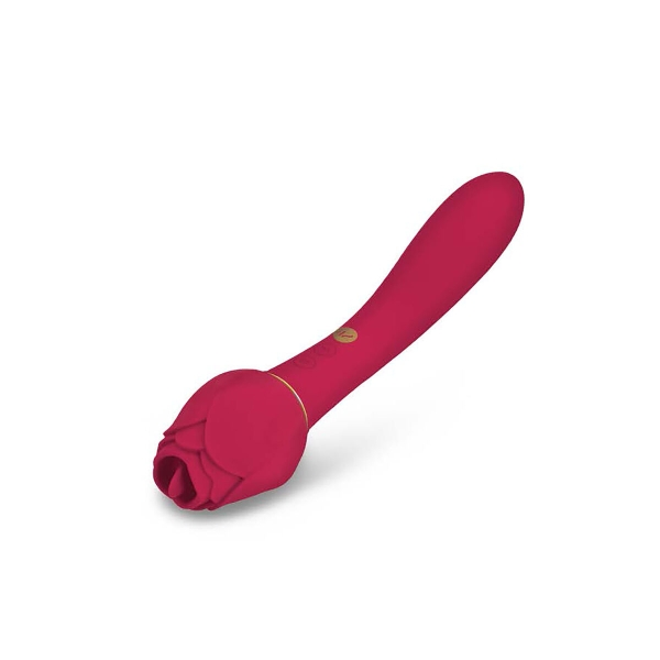 Bloom Vibe com função dupla, estimulador clitoriano e massagem interna profunda, feito de silicone hipoalergênico.