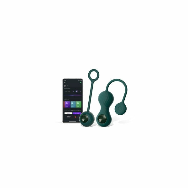 Bolas Kegel vibratórias Crystal Duo em silicone e cristal, controladas por app.