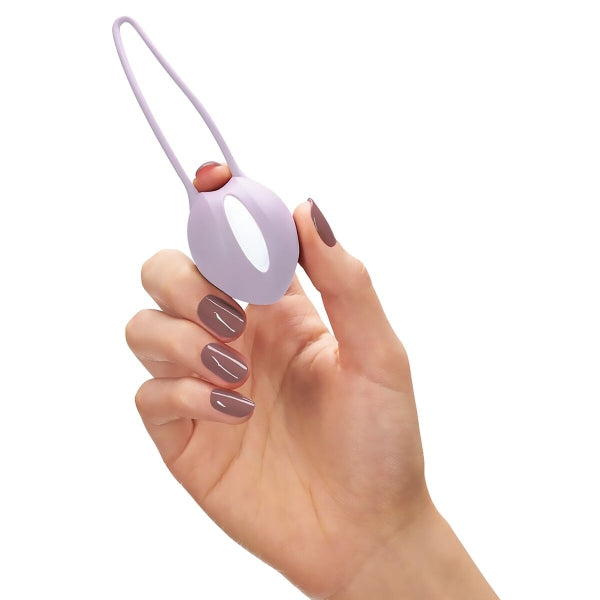 Bola de Kegel SMARTBALL UNO em silicone rosa, com formato ergonômico para treino confortável.