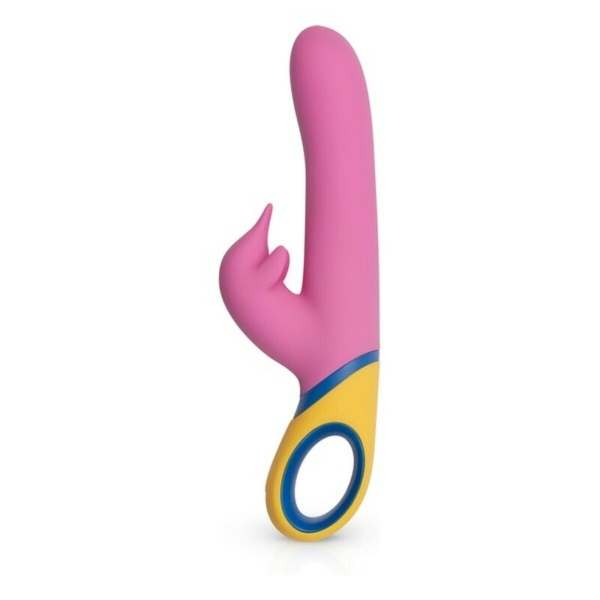 Copy Vibrador Golfinho com dupla estimulação, 12 modos de rotação e 13 modos de vibração, recarregável e colorido.