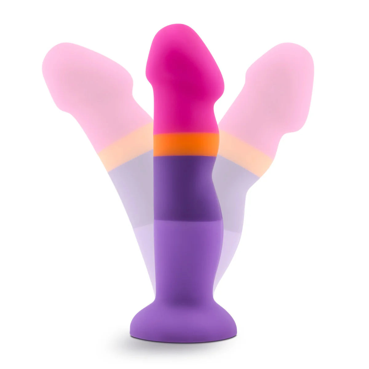 Dildo realista Avant D3 com curvatura estimulante, textura ondulada, base ventosa e silicone premium hipoalergénico para prazer intenso e seguro.