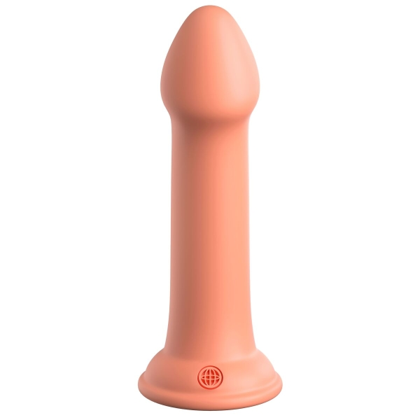 Dillio Dildo Platinum Collection feito de silicone curado com platina, com ventosa forte e compatível com cintos universais para experiências versáteis.