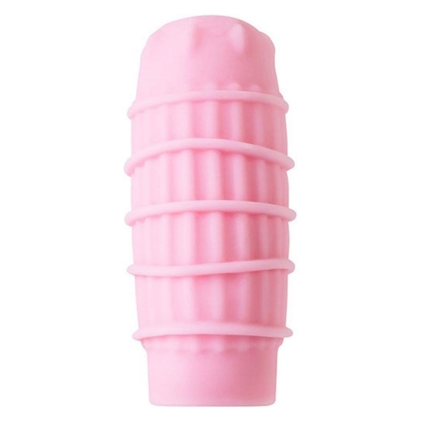 Egg Masturbador Svakom flexível e texturizado, rosa, adaptável a todos os tamanhos.