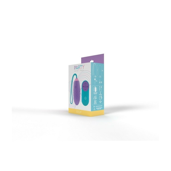 Vibrador Egy compacto, com controle remoto, espirais estimulantes e acabamento em silicone hipoalergénico, ideal para uso vaginal, clitoriano e em zonas sensíveis.