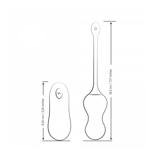 Ovo vibratório ROMP Cello com controlo remoto, 6 intensidades, resistente à água, recarregável e alcance de 5 metros.