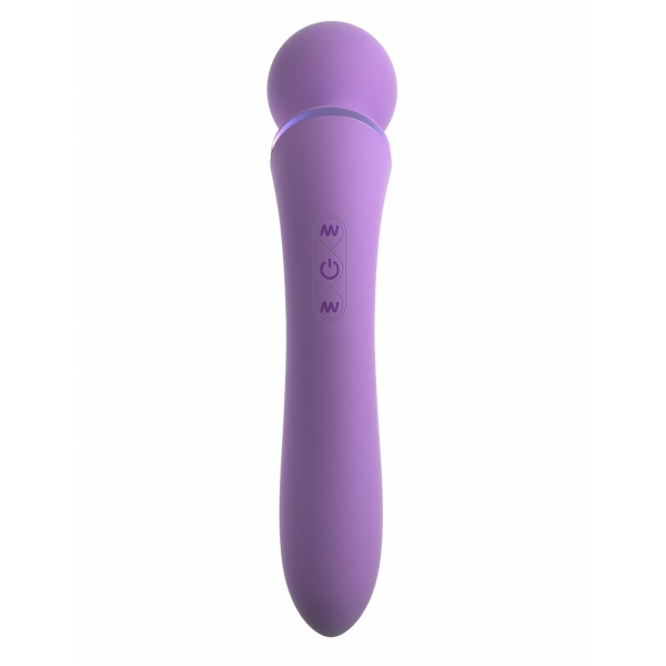 Massageador Fantasy For Her Duo Wand Massage-Her com dois motores, 10 modos de vibração, silicone elite e design ergonômico.