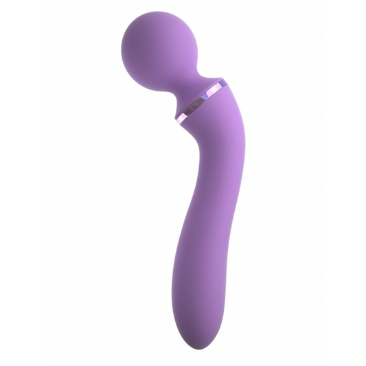 Massageador Fantasy For Her Duo Wand Massage-Her com dois motores, 10 modos de vibração, silicone elite e design ergonômico.