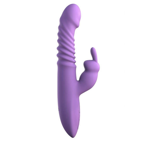 Her Thrusting Silicone Rabbit com 7 modos de vibração, aquecimento e movimento de thrusting para estimulação interna e externa.