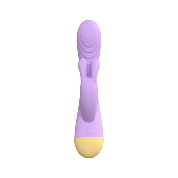 Vibrador Keny Color Toy com design duplo, braço interno para estimulação vaginal e braço em forma de coelhinho para estimulação clitoriana precisa e intensa.