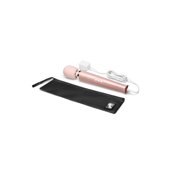 Massajador vibrante Le Wand Plug-In com cabo extra longo de 2,4 metros, vibrações profundas e design ergonômico.
