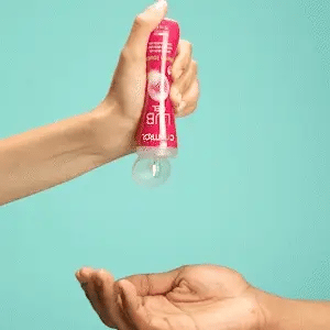 Lubrificante à base de água Warm Touch, com efeito de calor, compatível com preservativos e seguro para o corpo.