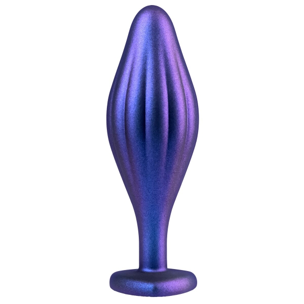 Matrix Wavy Bling Plug, plug anal de silicone com base em forma de coração e joia, design sofisticado com ondas texturizadas para prazer intensificado.