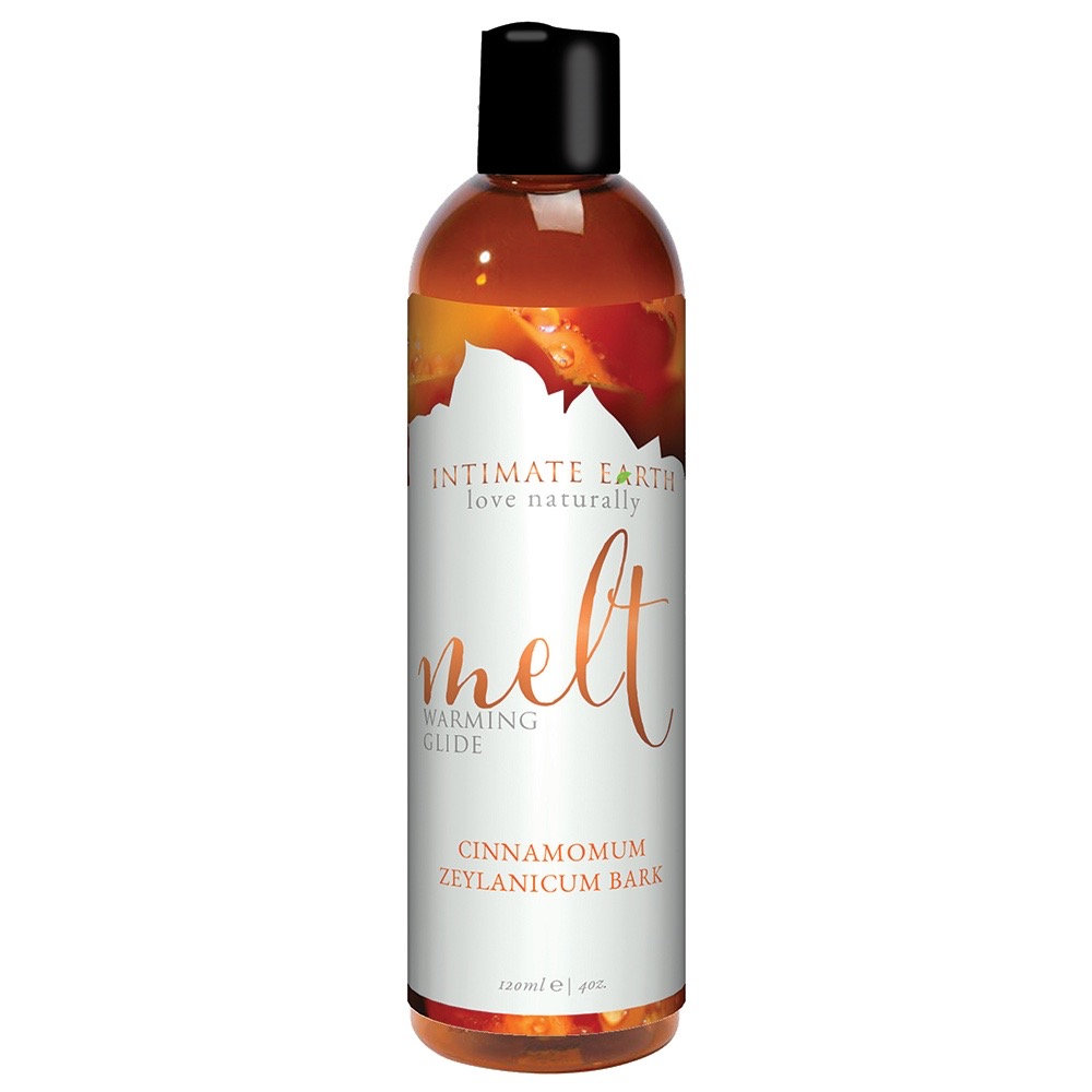 Melt Warming Glide, lubrificante premium com efeito de aquecimento natural, ingredientes botânicos e hidratação para momentos íntimos inesquecíveis.