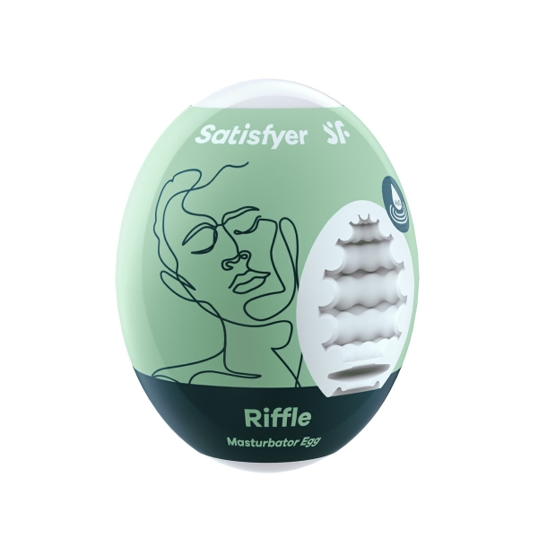 atisfyer Masturbator Eggs com texturas Riffle, Bubble e Fierce, material Cyberskin inovador, design compacto e sensação intensa para momentos de prazer únicos.