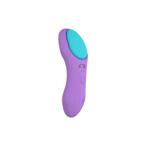 Estimulador discreto Panty com fixação magnética para lingerie, controle remoto sem fio, e design ergonômico em material sedoso.