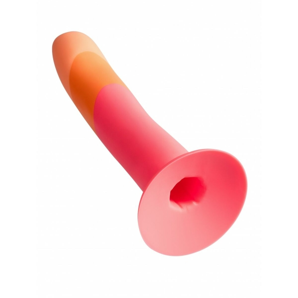 ROMP Dizi dildo curvado de 7 polegadas, base flared e compatível com strap-on.