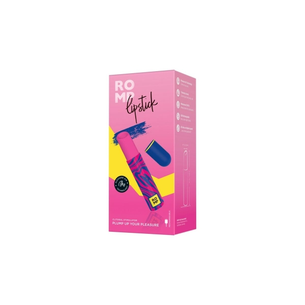 ROMP Lipstick estimulador clitoriano compacto com tecnologia Pleasure Air™ e design à prova d'água.