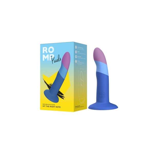 ROMP Piccolo dildo curvado de 5 polegadas com base de ventosa e compatível com strap-on.