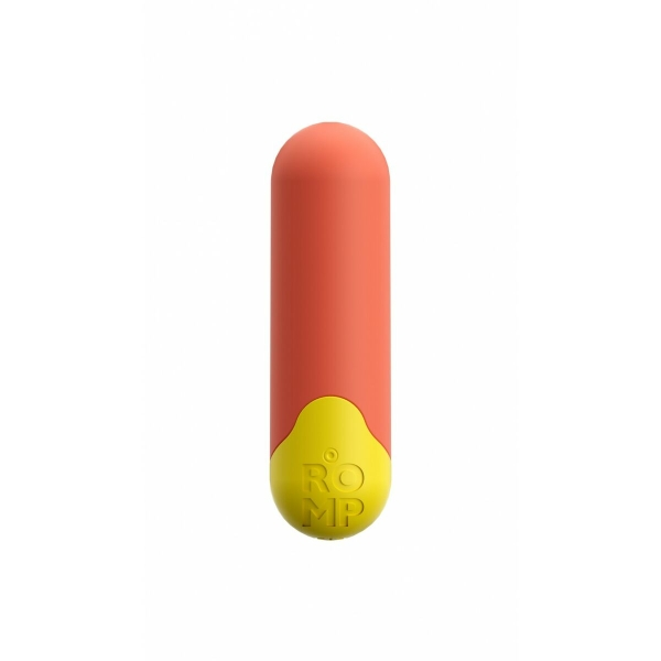 ROMP Riot bullet vibrador compacto com 6 intensidades e 4 modos de vibração.