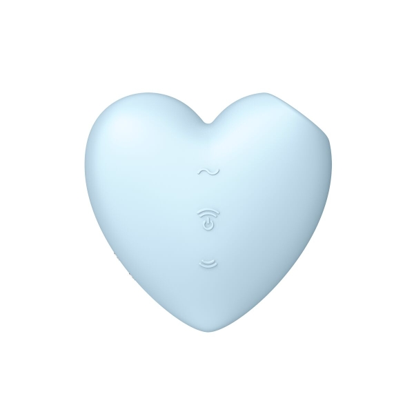 Vibrador Satisfyer Cutie Heart com ondas de pressão, vibrações e design compacto em forma de coração.