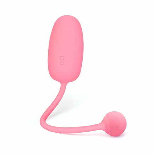 Dispositivo Kegel Coach em silicone, com sensores de pressão e compatibilidade com app.