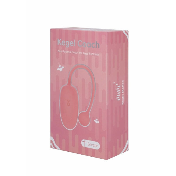 Dispositivo Kegel Coach em silicone, com sensores de pressão e compatibilidade com app.