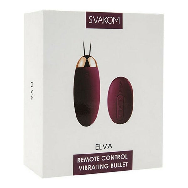 Vibrador bullet Elva com 5 intensidades, controle remoto, laço de recuperação e design à prova de água