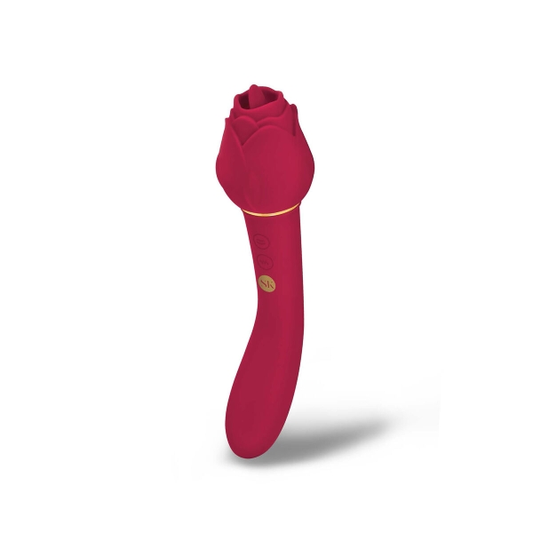 Bloom Vibe com função dupla, estimulador clitoriano e massagem interna profunda, feito de silicone hipoalergênico.