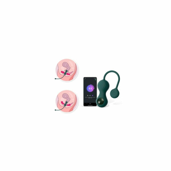 Bolas Kegel vibratórias Crystal Duo em silicone e cristal, controladas por app.