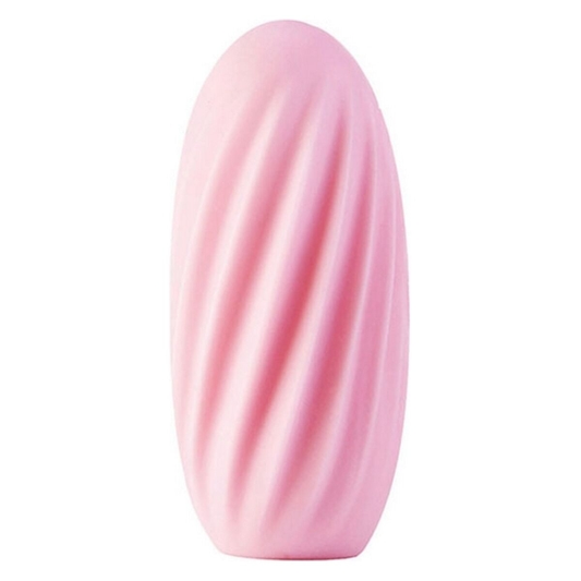 Egg Masturbador Svakom flexível e texturizado, rosa, adaptável a todos os tamanhos.