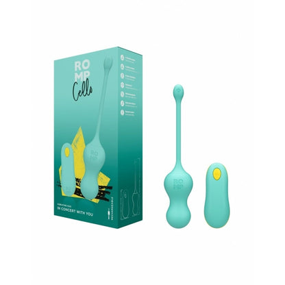 Ovo vibratório ROMP Cello com controlo remoto, 6 intensidades, resistente à água, recarregável e alcance de 5 metros.