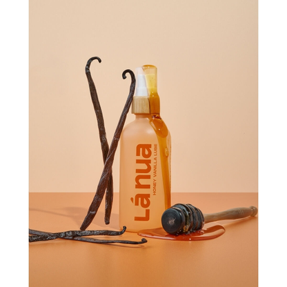 Lubrificante Lá Nua Miel Vanille em embalagem sustentável de 100 ml, com aroma natural de mel e baunilha.