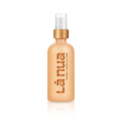 Lubrificante Lá Nua Miel Vanille em embalagem sustentável de 100 ml, com aroma natural de mel e baunilha.