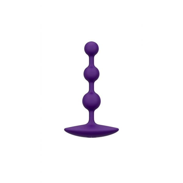 Plug anal ROMP Amp com esferas graduadas e design flexível para prazer progressivo e confortável.