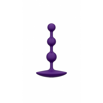 Plug anal ROMP Amp com esferas graduadas e design flexível para prazer progressivo e confortável.