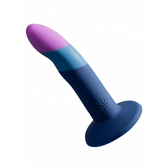 ROMP Piccolo dildo curvado de 5 polegadas com base de ventosa e compatível com strap-on.