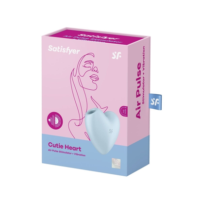 Vibrador Satisfyer Cutie Heart com ondas de pressão, vibrações e design compacto em forma de coração.
