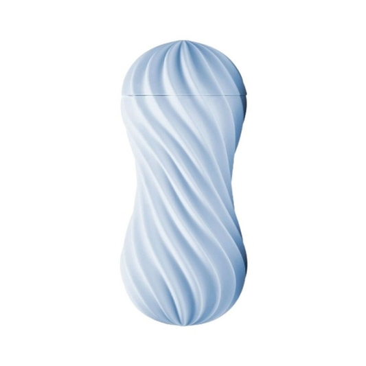 Masturbador TENGA FLEX com design espiral flexível, 4 texturas, e material macio para estimulação personalizada.